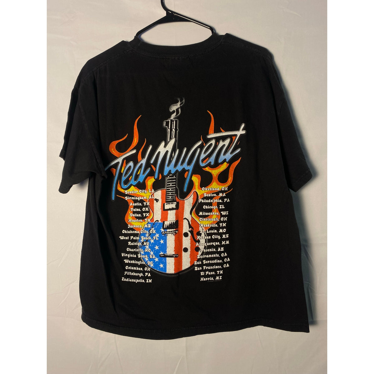 Vintage 90s Tennessee River Ted Nugent Double Sided Concert Tour T-Shirt Large
