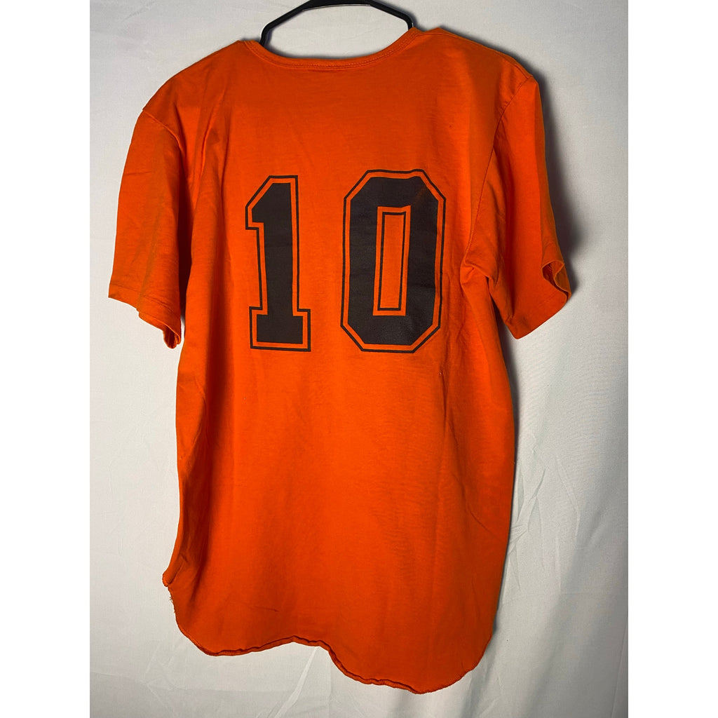 Vintage 90s Kingston ALLSTARS #10 Orange Jersey Shirt Men's Size Large
