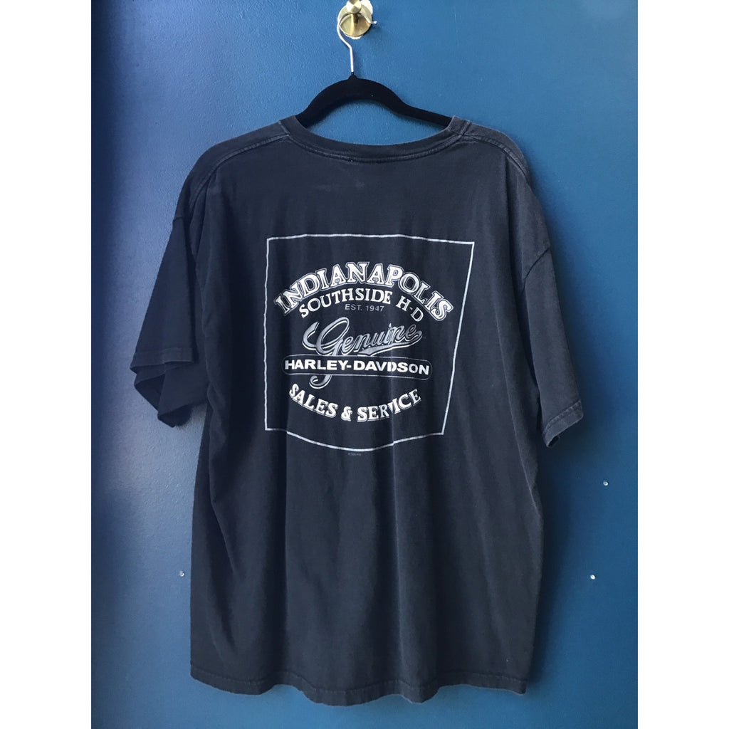 Y2K Harley Davidson Eagle Indianapolis Southside Sales & Service Men's Size XL