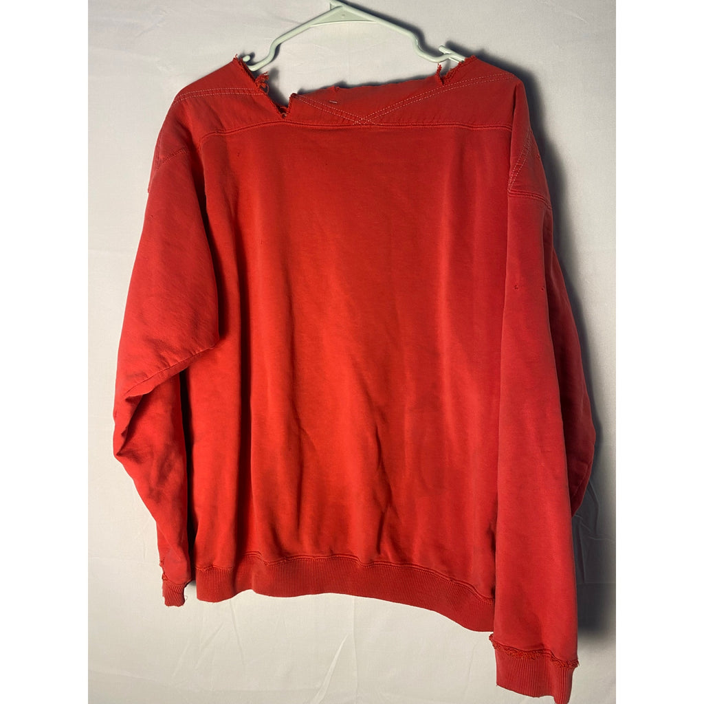Nautica Competition Distressed Neckline Pullover Sweater Women's Size Large
