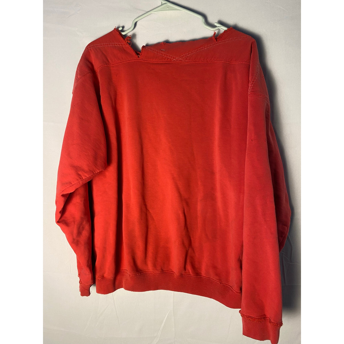 Nautica Competition Distressed Neckline Pullover Sweater Women's Size Large