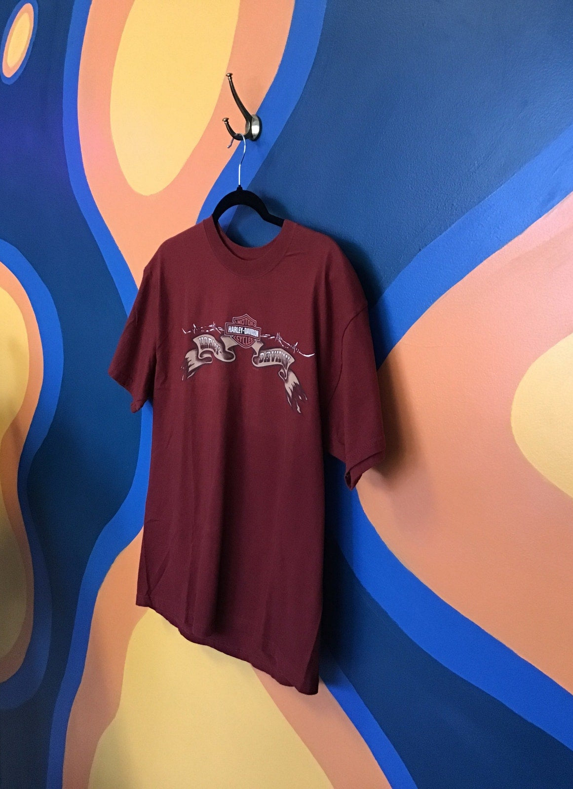Harley Davidson Motorcycles Bald Eagle Marquette, MI Graphic Red Shirt Large