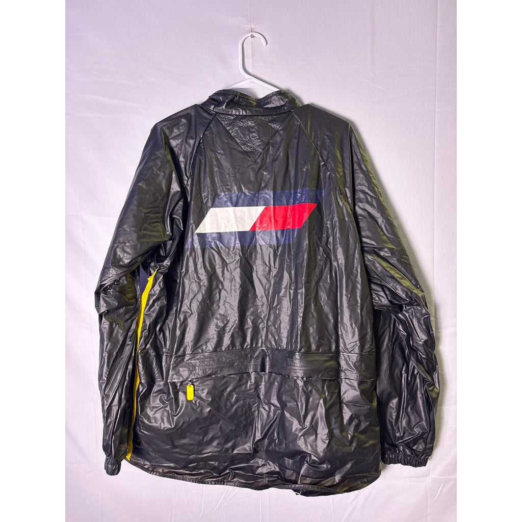 Vintage Tommy Hilfiger Athletics Black Waterproof Rain Jacket Men's Size XL