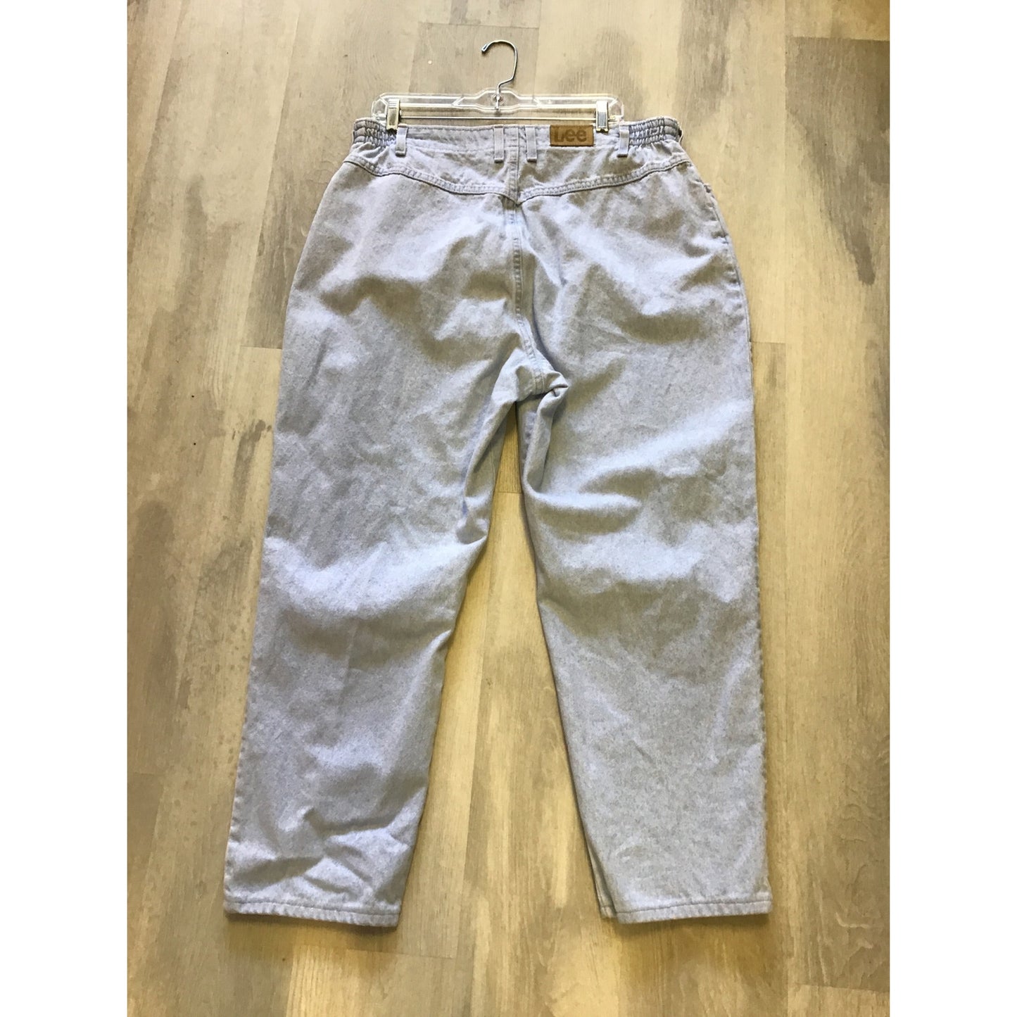 ELY Vintage 80s Lee Light Wash Mom Jeans Elastic Waist Relaxed Fit Women's 22W