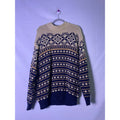Vintage 90s Eddie Bauer Nordic Knit Chunky Cotton Baggy Sweater Men's Large