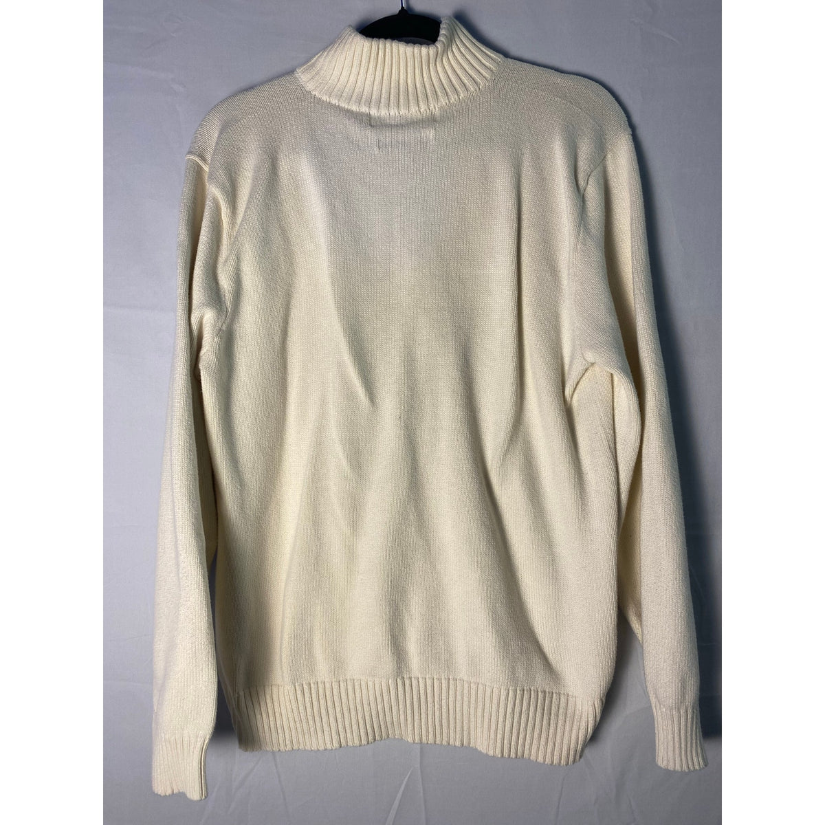 Vintage Polo by Ralph Lauren White Polo Sweater Quarter Zip Pullover Logo Large