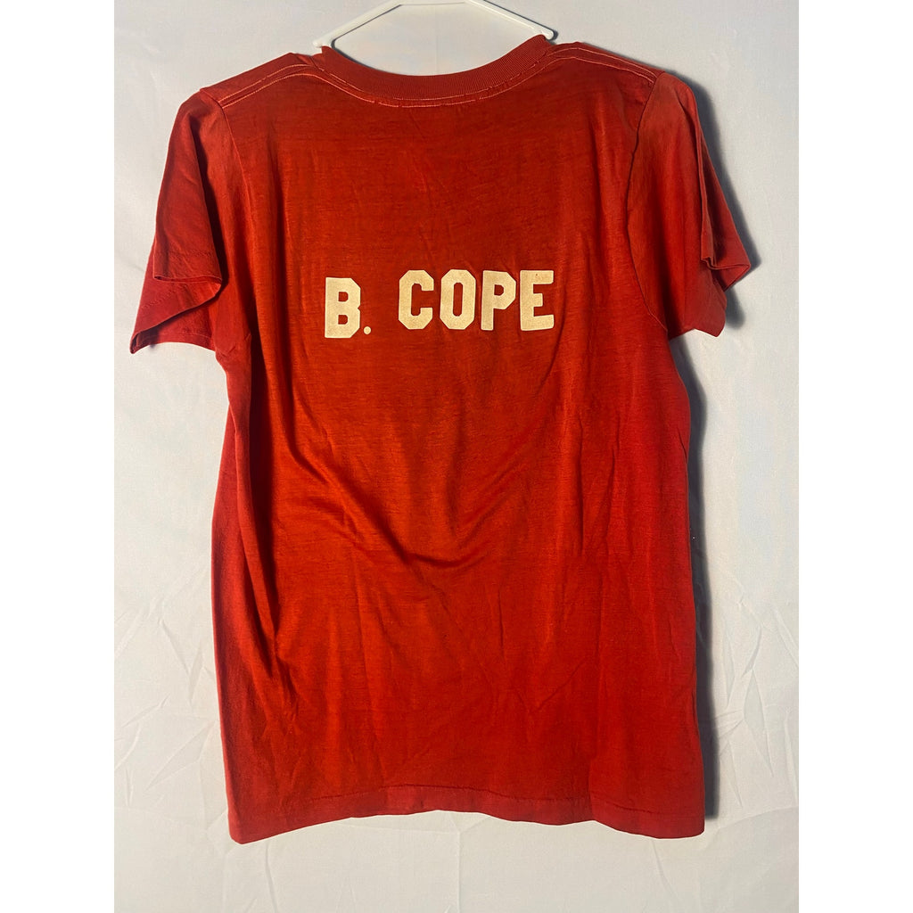 Vintage 1981 NCAA National Championship Basketball Graphic Print Red Shirt Small