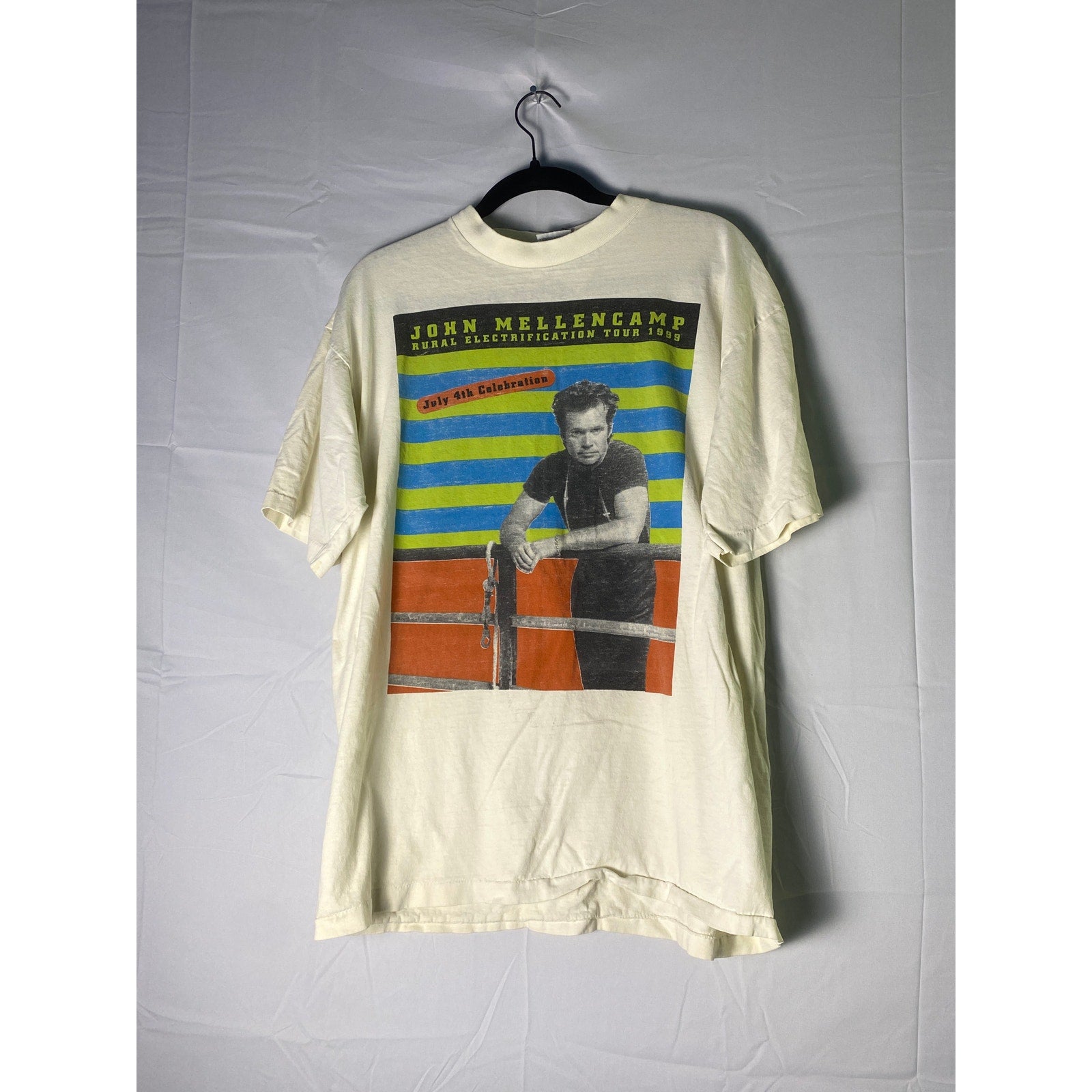 Vintage Allsport JOHN MELLENCAMP Tour 1999 Tee Shirt Men's Size XL