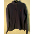 Vintage Polo by Ralph Lauren Dark Blue Polo Sweater Quarter Zip Pullover Size XL