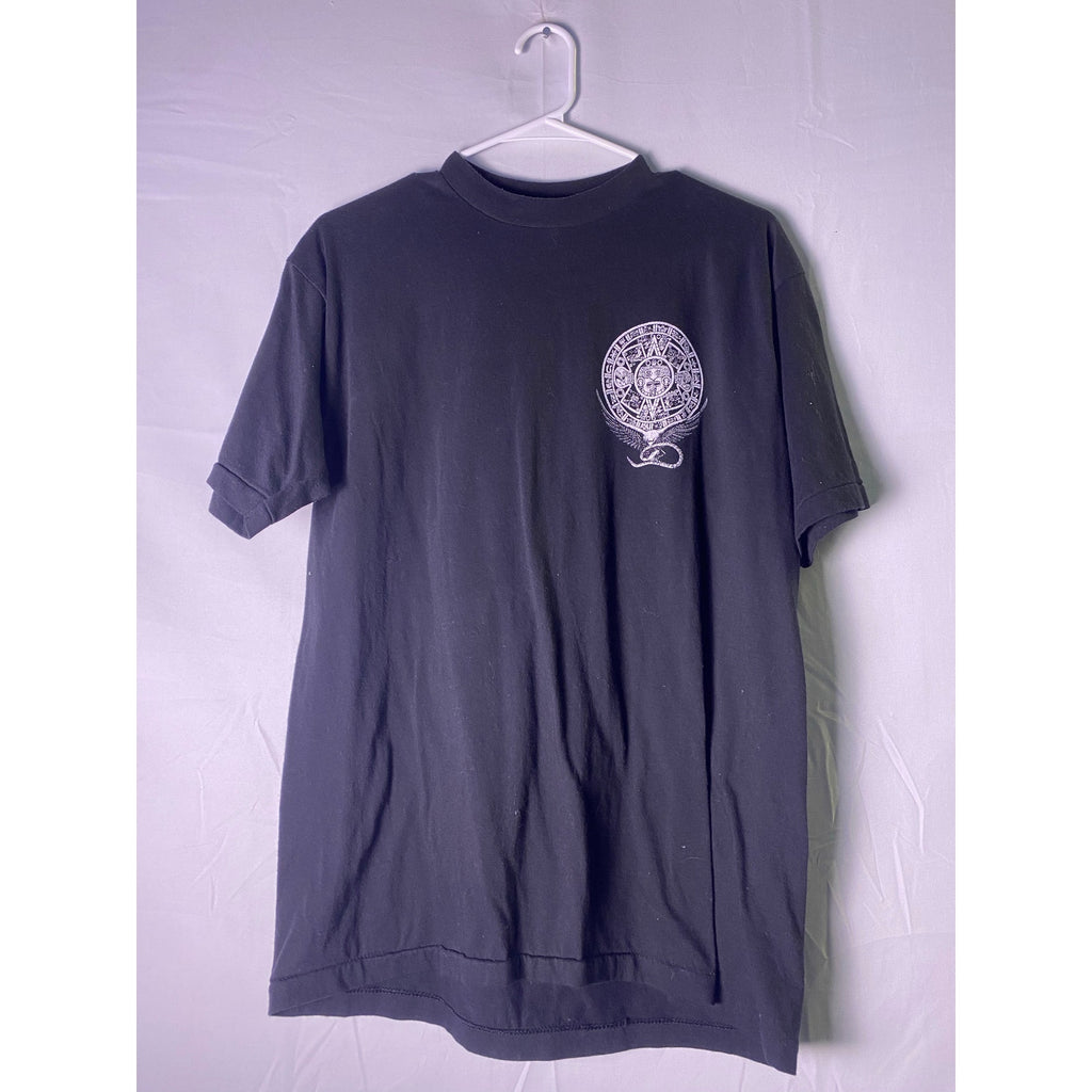 90s Vintage Low Rider Mexico Flag Black Tee Shirt Men's Size XL Graphic Print