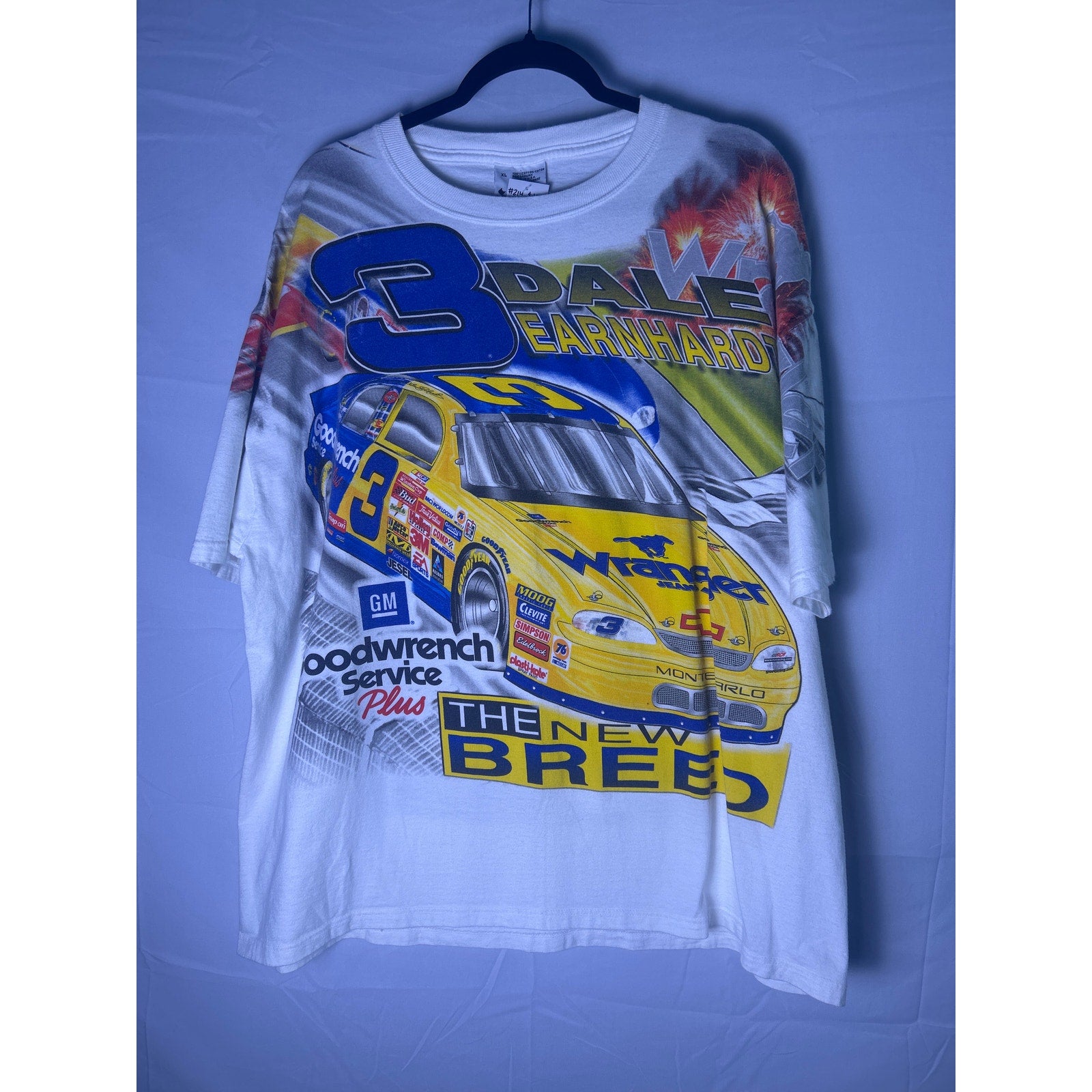 Vintage Chase Authentics Dale Earnhardt AOP The New Breed Wrangler Shirt Size XL