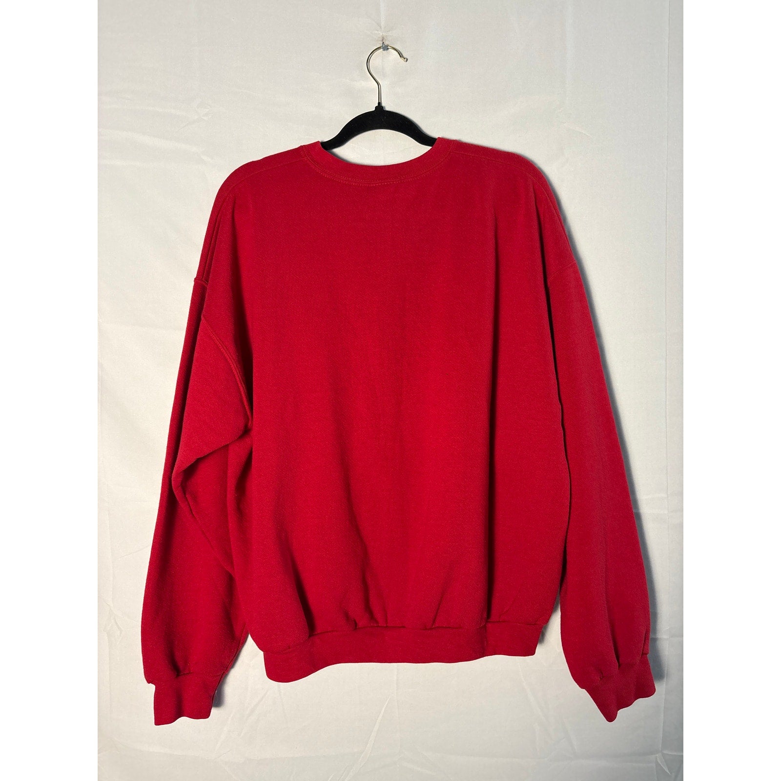 Lee Red Embellished Full Zip Crewneck Jacket Front Zip Pocket Womens Size Large&nbsp;