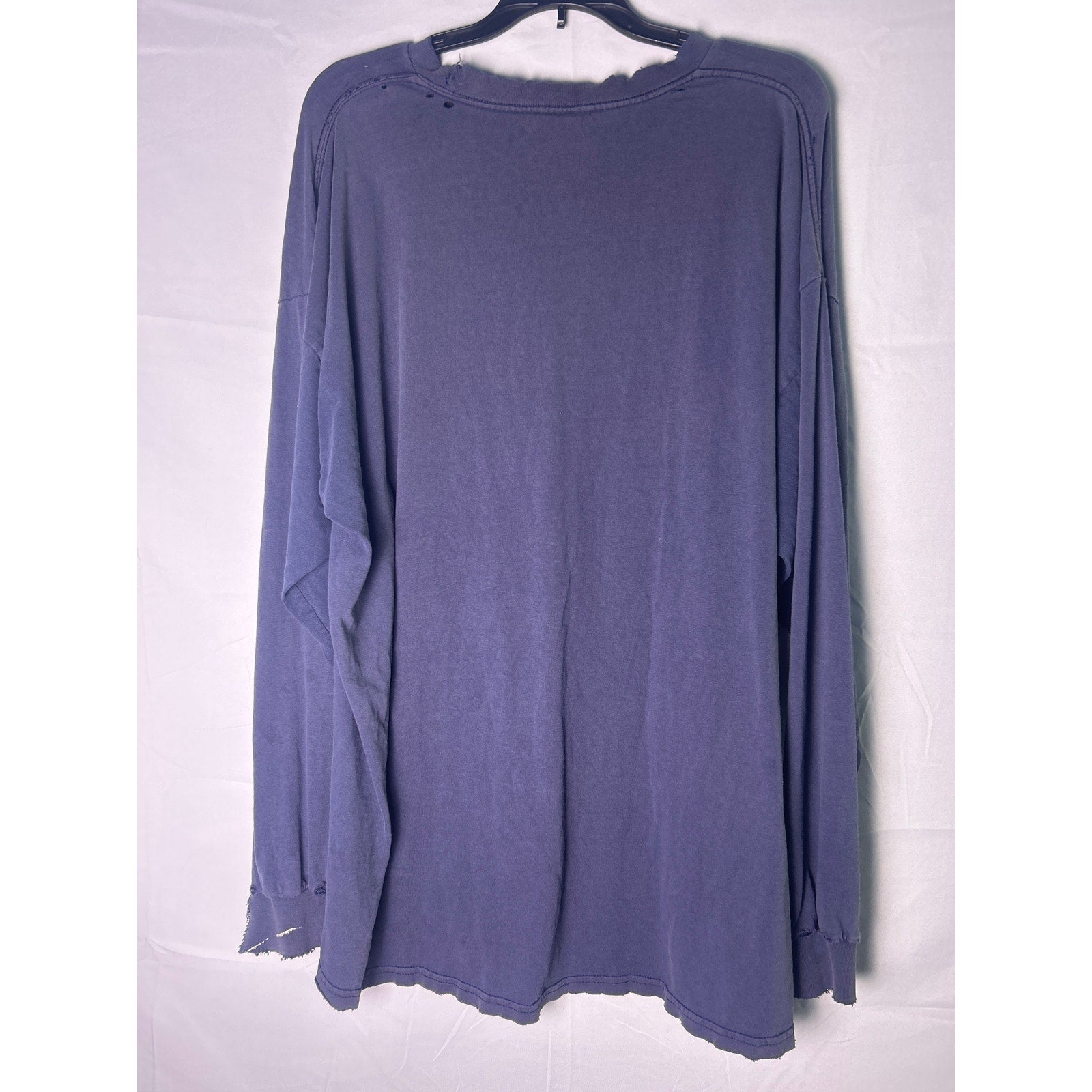 Nike Center Swoosh Check Logo Navy Blue Long Sleeve Shirt Men's Size 2XL
