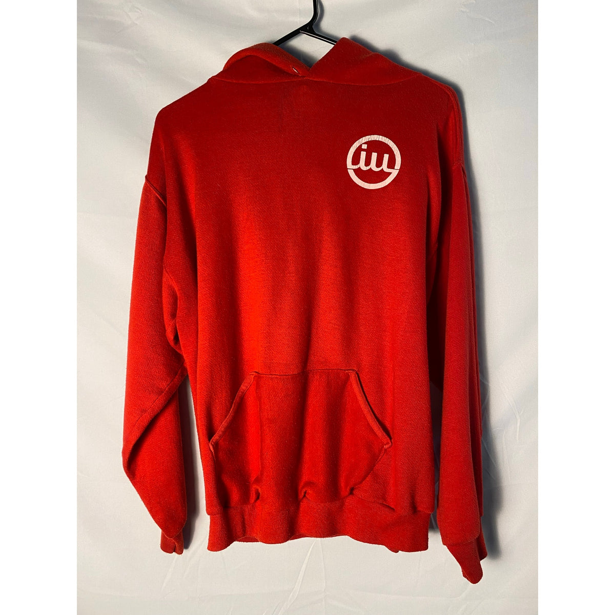 Vintage 80s IU Indiana Circle Logo Red Hoodie