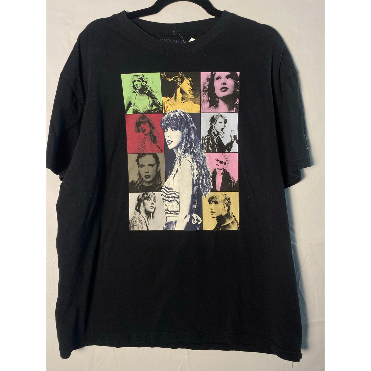 Taylor Swift The Eras Tour North American 2023 Merch Black Print T-Shirt Large