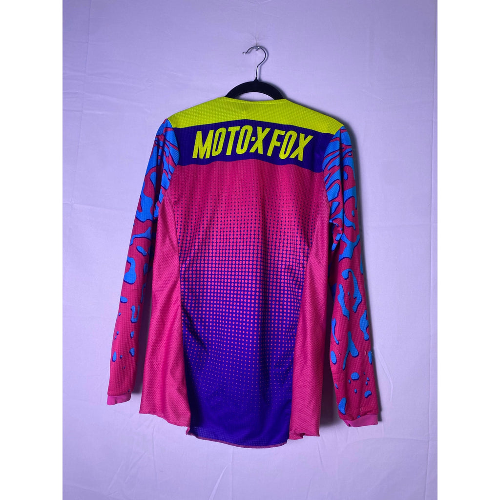 Fox Racing Motorcross 180 Jersey Purple Pink Yellow Blue Neon Long Sleeve Small