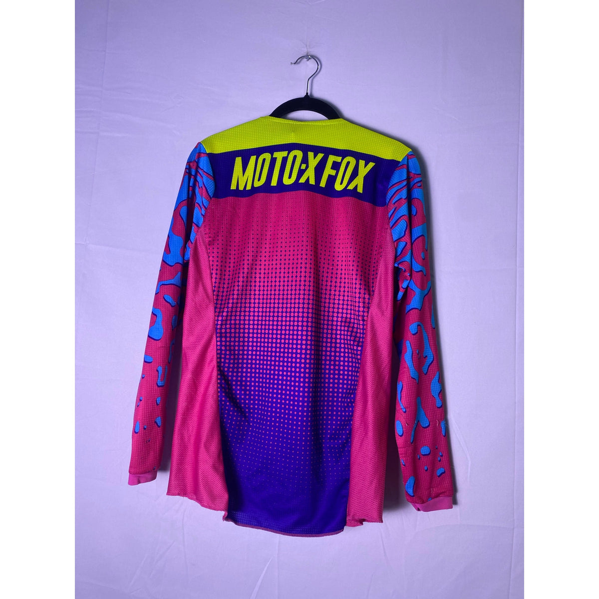 Fox Racing Motorcross 180 Jersey Purple Pink Yellow Blue Neon Long Sleeve Small