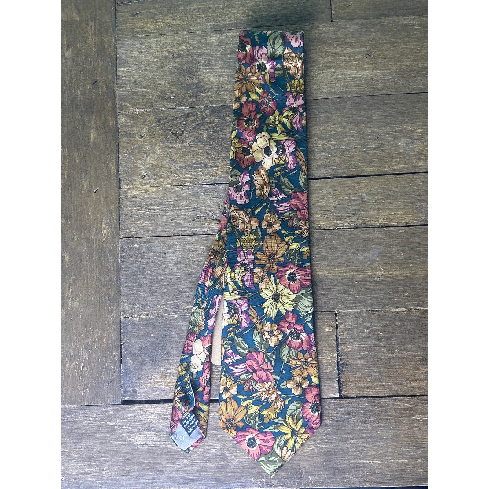 Christian Dior Monsieur Multicolor Men's Floral Necktie All Silk Made in USA
