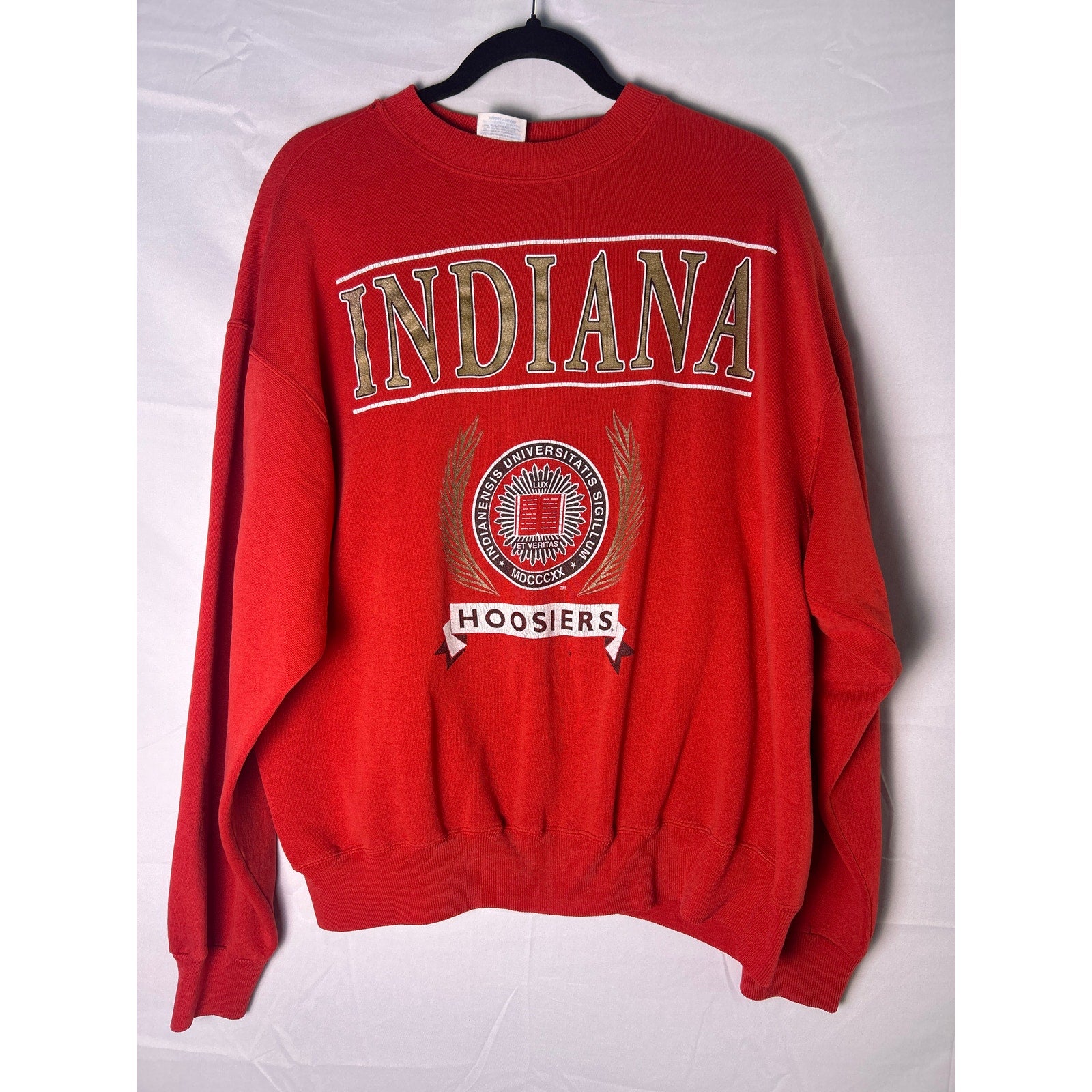 Hanes Indiana University Hoosiers Red Crewneck Sweatshirt Men's Size XL