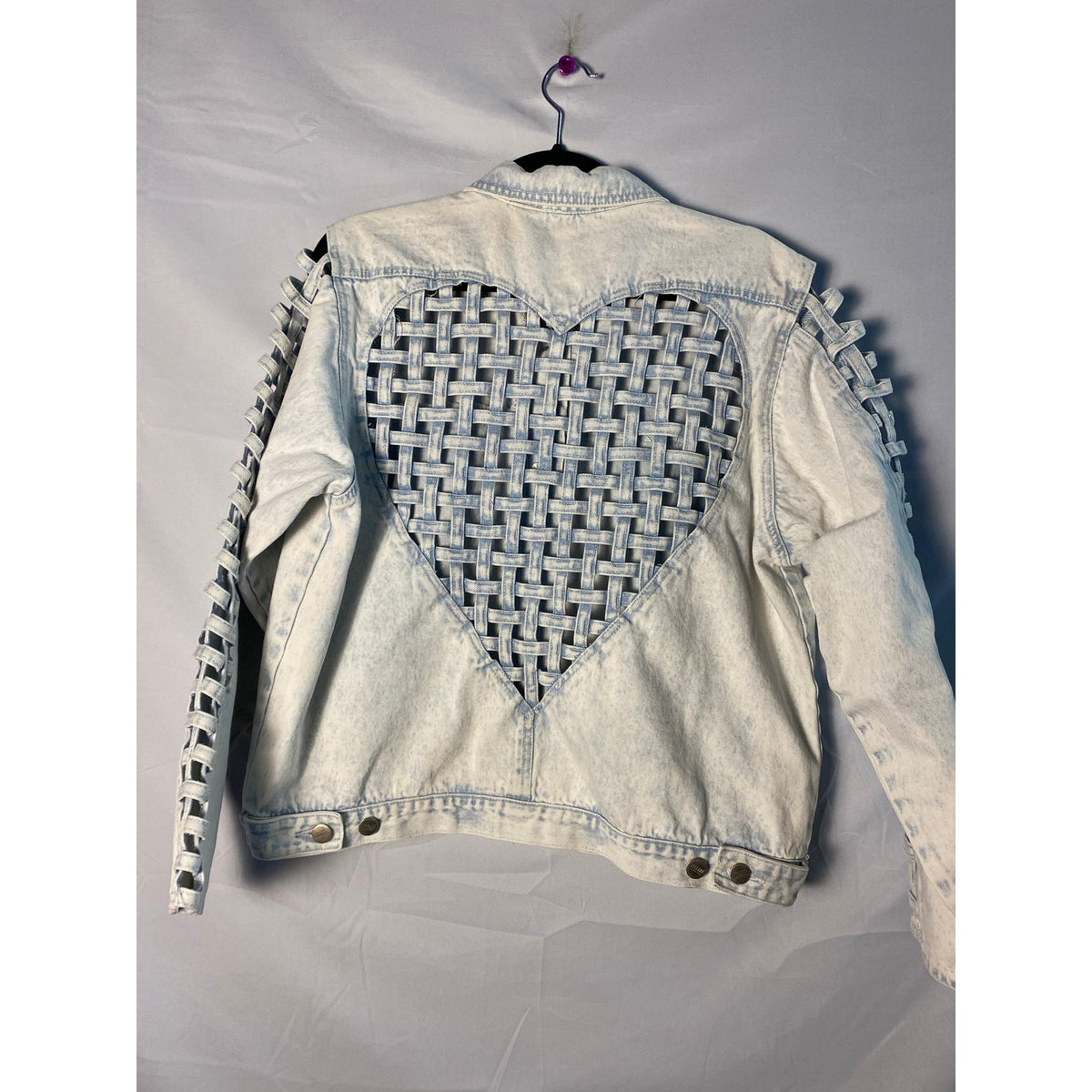 Stefano Light Wash Open Woven Denim Jacket