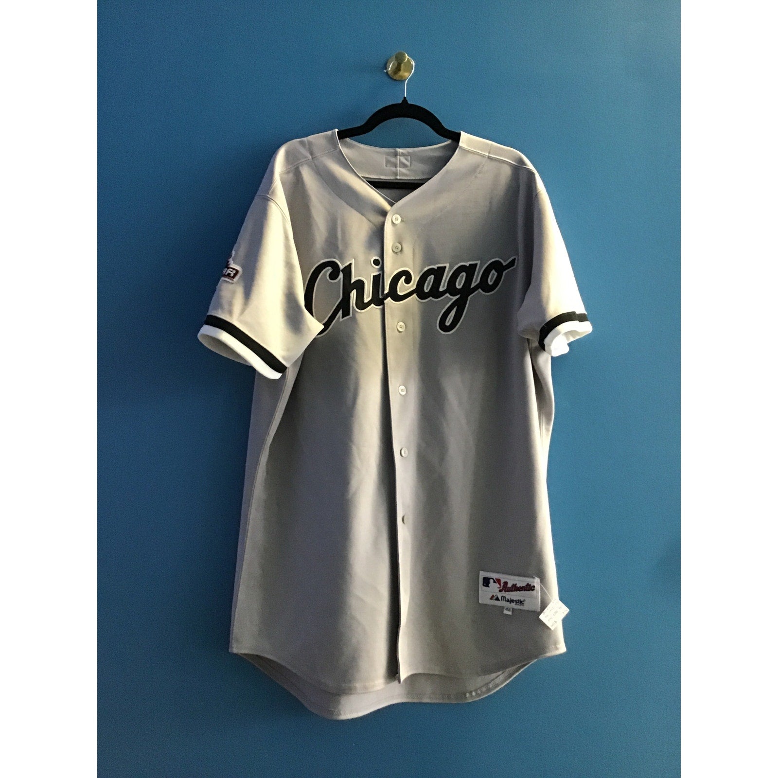 Vintage 2003 Majestic Chicago White Sox Away All Star Button Jersey Men's 2XL