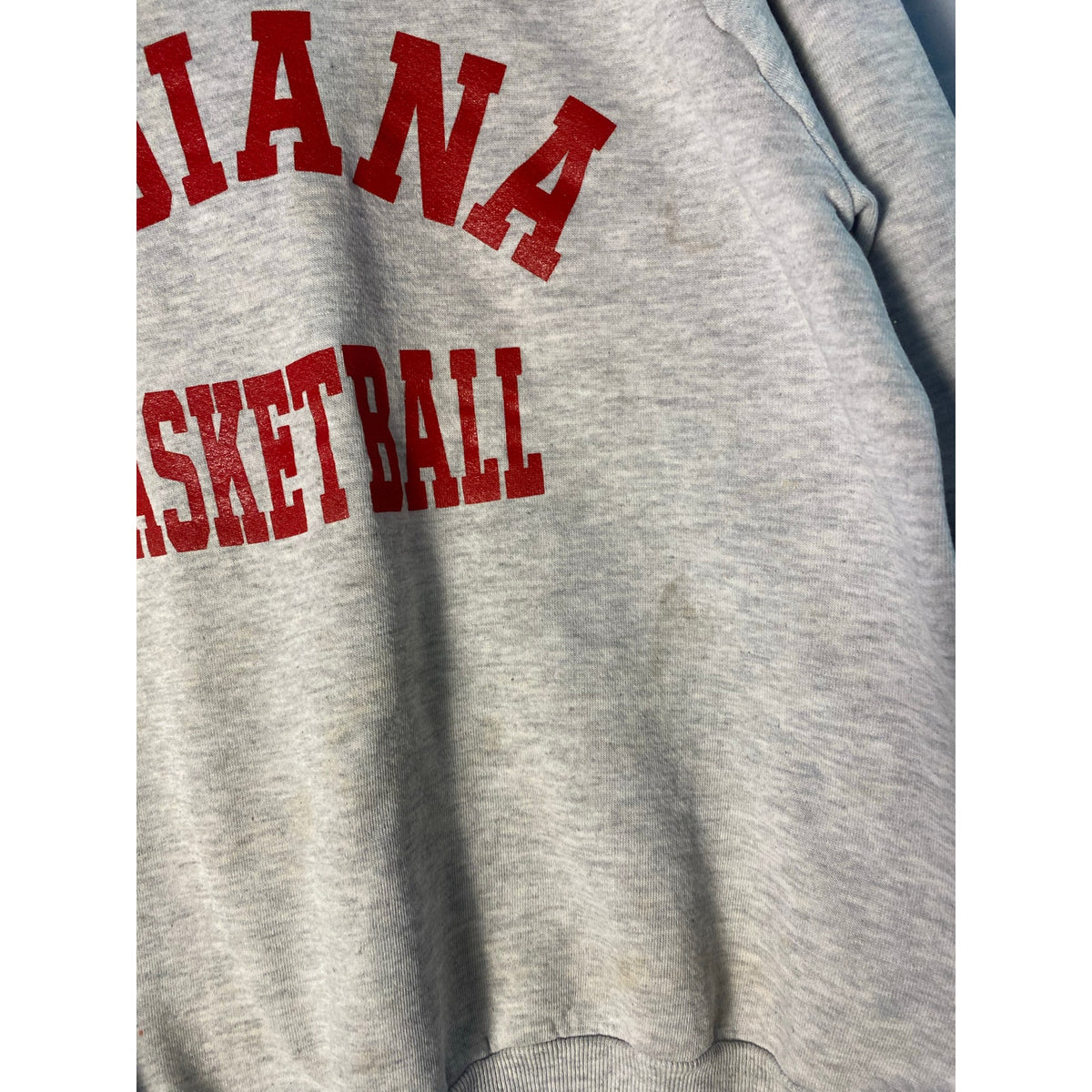 Vintage 90s IU Indiana Basketball Gray Crewneck Sweater Pullover Men's Size XL