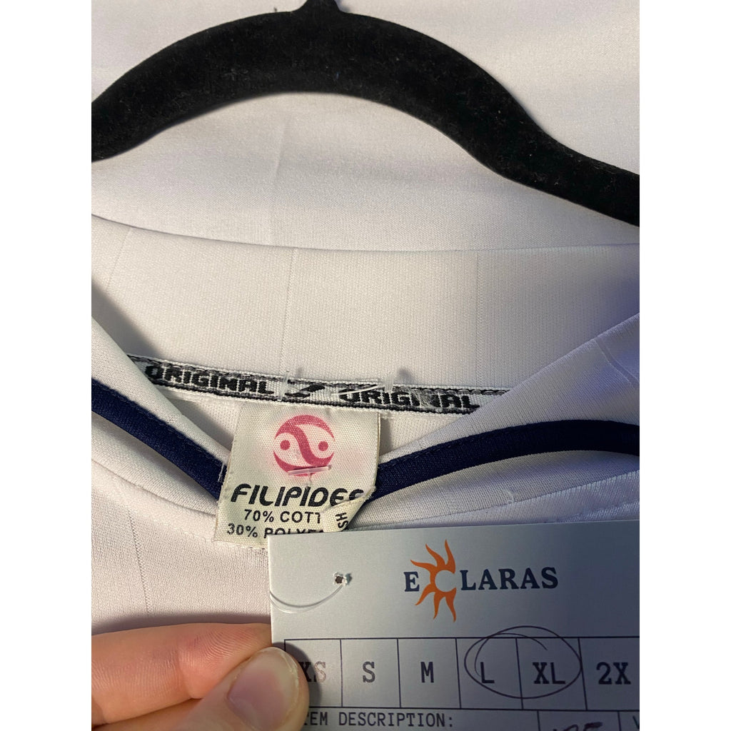 Vintage 90s Filpides Real Madrid Away Jersey SIEMENS Rubber Embroidered Logo Large