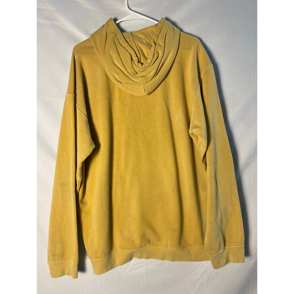 Weathered Yellow OBEY Brand Graphic Hoodie