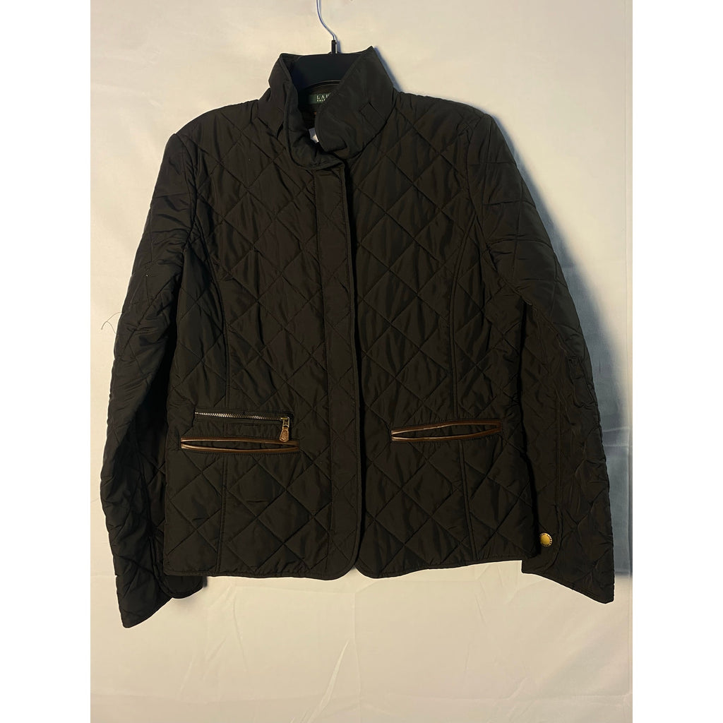 Black Quilted Polo Coat