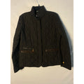 Black Quilted Polo Coat
