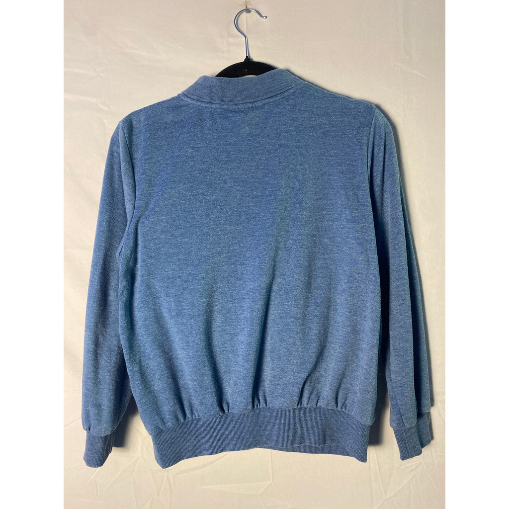 80s blue collared crewneck