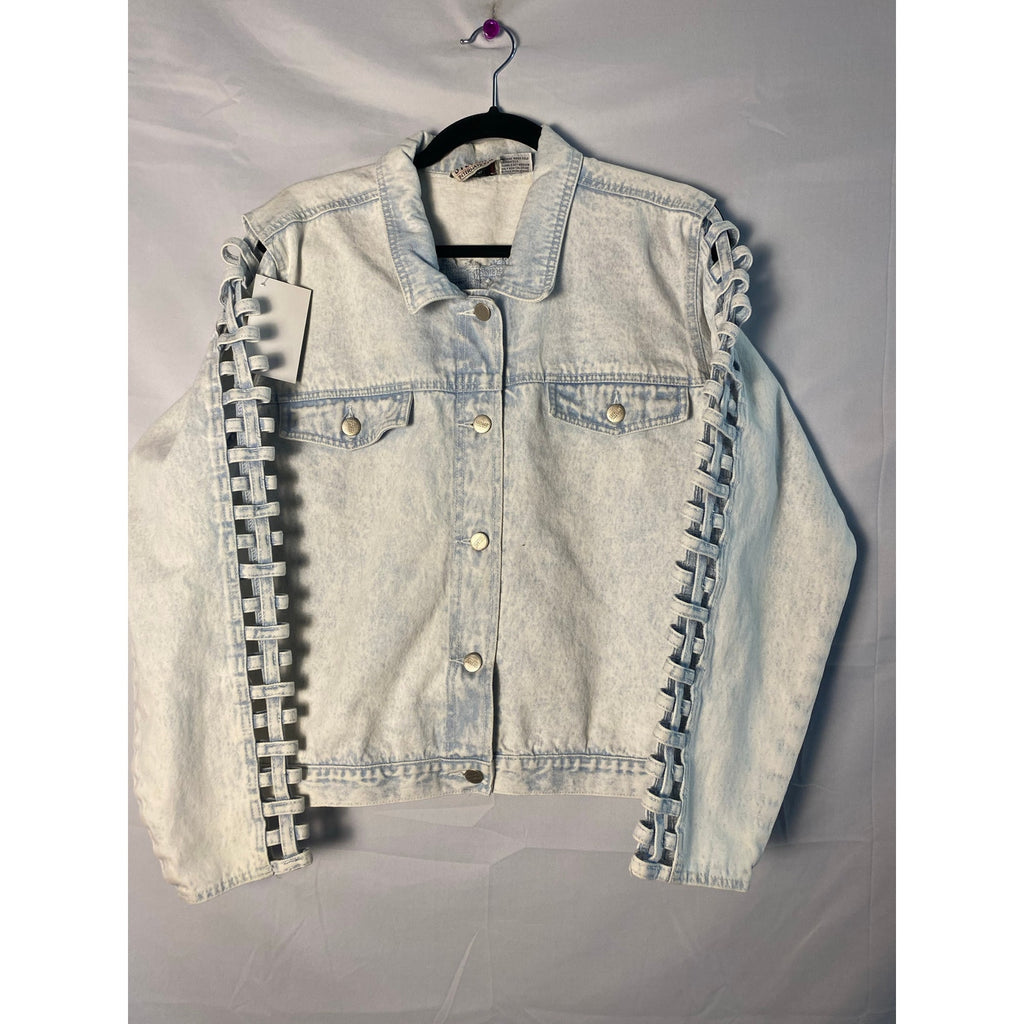 Stefano Light Wash Open Woven Denim Jacket