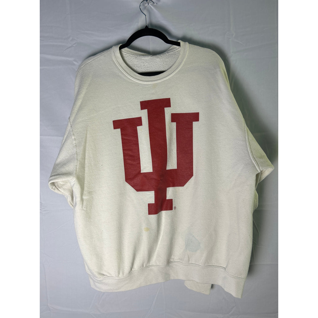Indiana Hoosiers White Crewneck Sweatshirt Women's Size XL