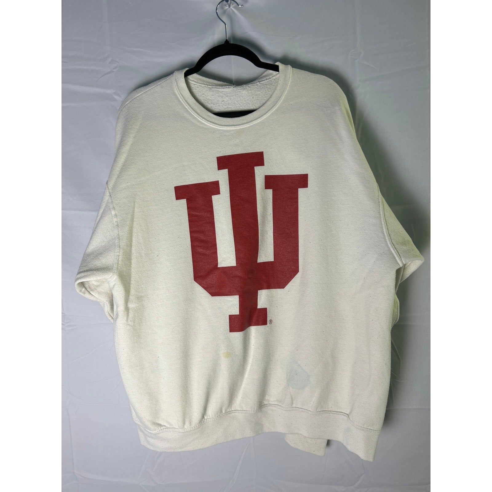 Indiana Hoosiers White Crewneck Sweatshirt Women's Size XL