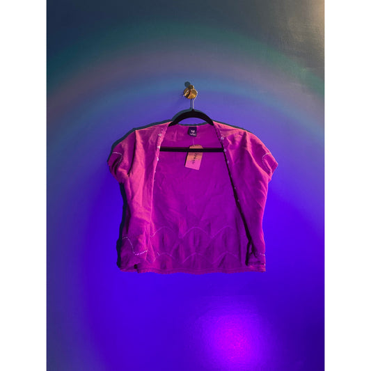Gap Open Crop Top Cardigan Sweater Purple Women's Size Medium