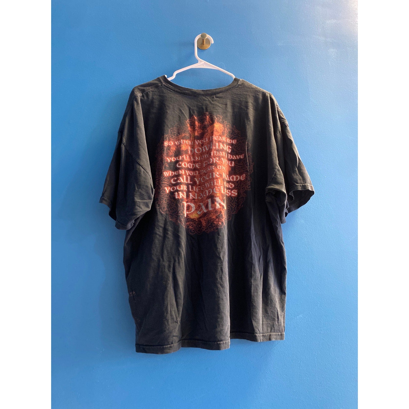 Vintage Amon Amarth Thor Grunge Metal Band Tour Shirt Men's Size 2XL