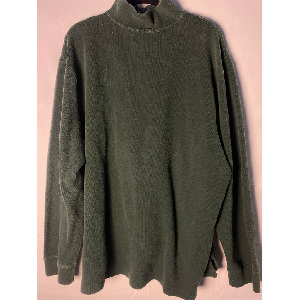 Vintage Polo by Ralph Lauren Green Polo Sweater Quarter Zip Pullover Logo 2XL