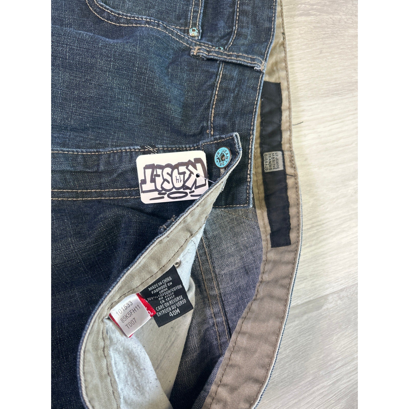 Marithe + Francois Girbaud Straight Leg Dark Wash Jeans Men's Size 40/34