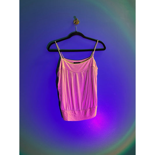 Express Champaigne Pink Pleated Tank Top Sleeveless Women's Size XS