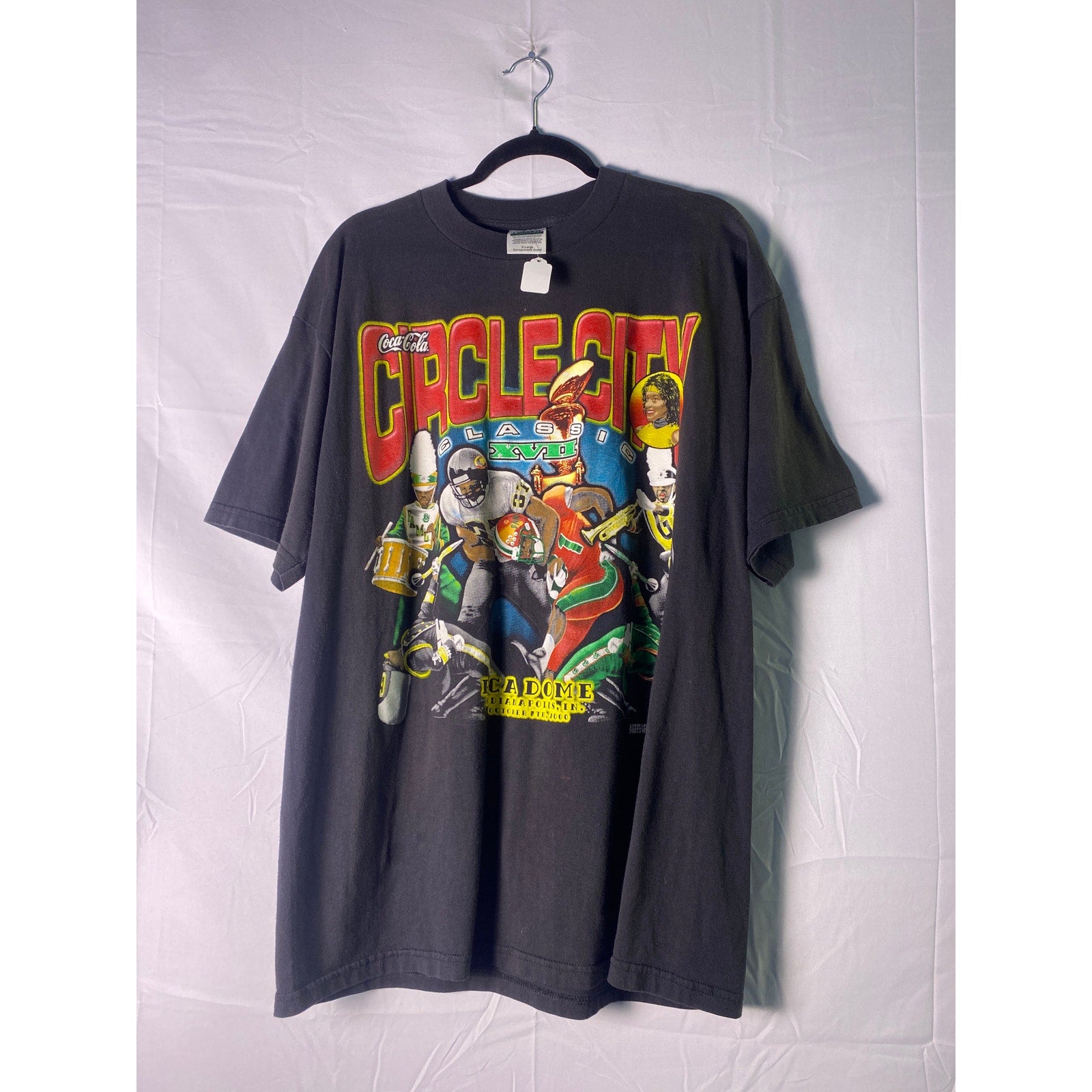 Vintage Coca-Cola Circle City Classic XVII RCA DOME 2000 T-shirt Men's Size XL
