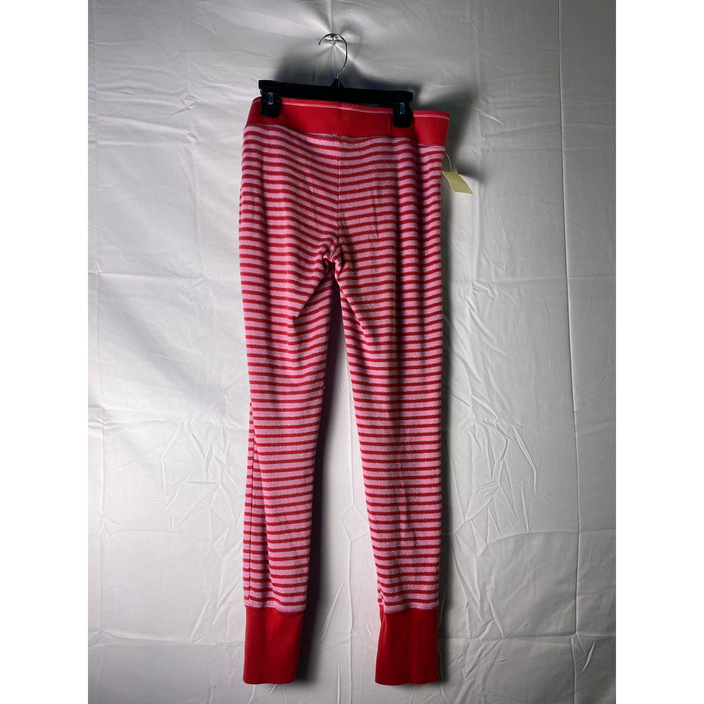Y2k Victoria's Secret Pink Red Silver Glitter Striped Thermal PJ Pants/Leggings