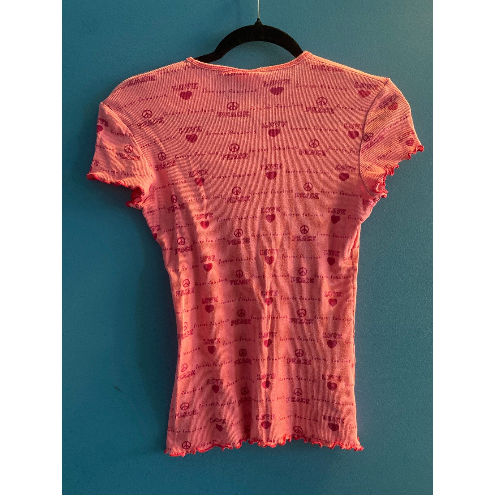 Indiana University IU Love Peace Forever Fabulous Thermal Shirt Womens Medium