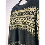 Vintage Dark Green Knit Sweater