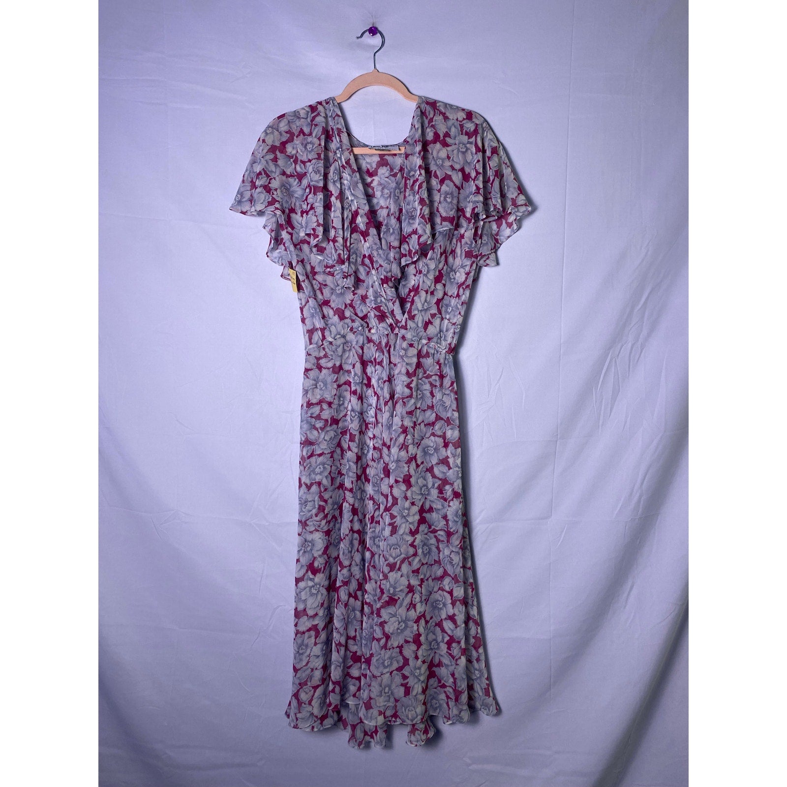 Vintage 80’s Chiffon Flounce Dress