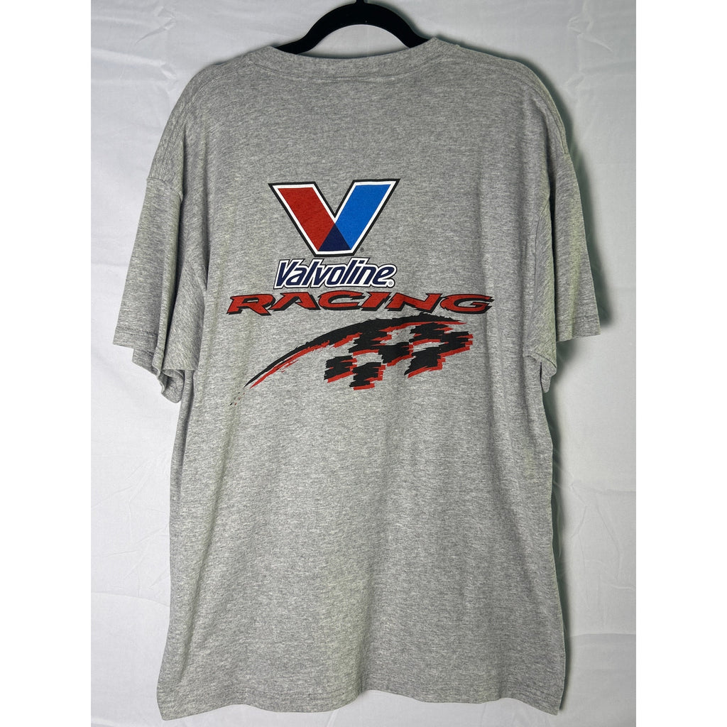 Y2K Fruit of the Loom Johnny Benson Valvoline Racing Car #10 Shirt Gray Shirt XL