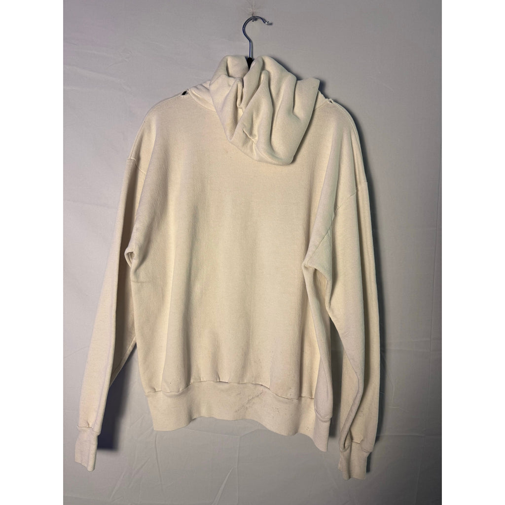 Vintage IU INDIANA Graphic Print White Pullover Hoodie Women's Size Large