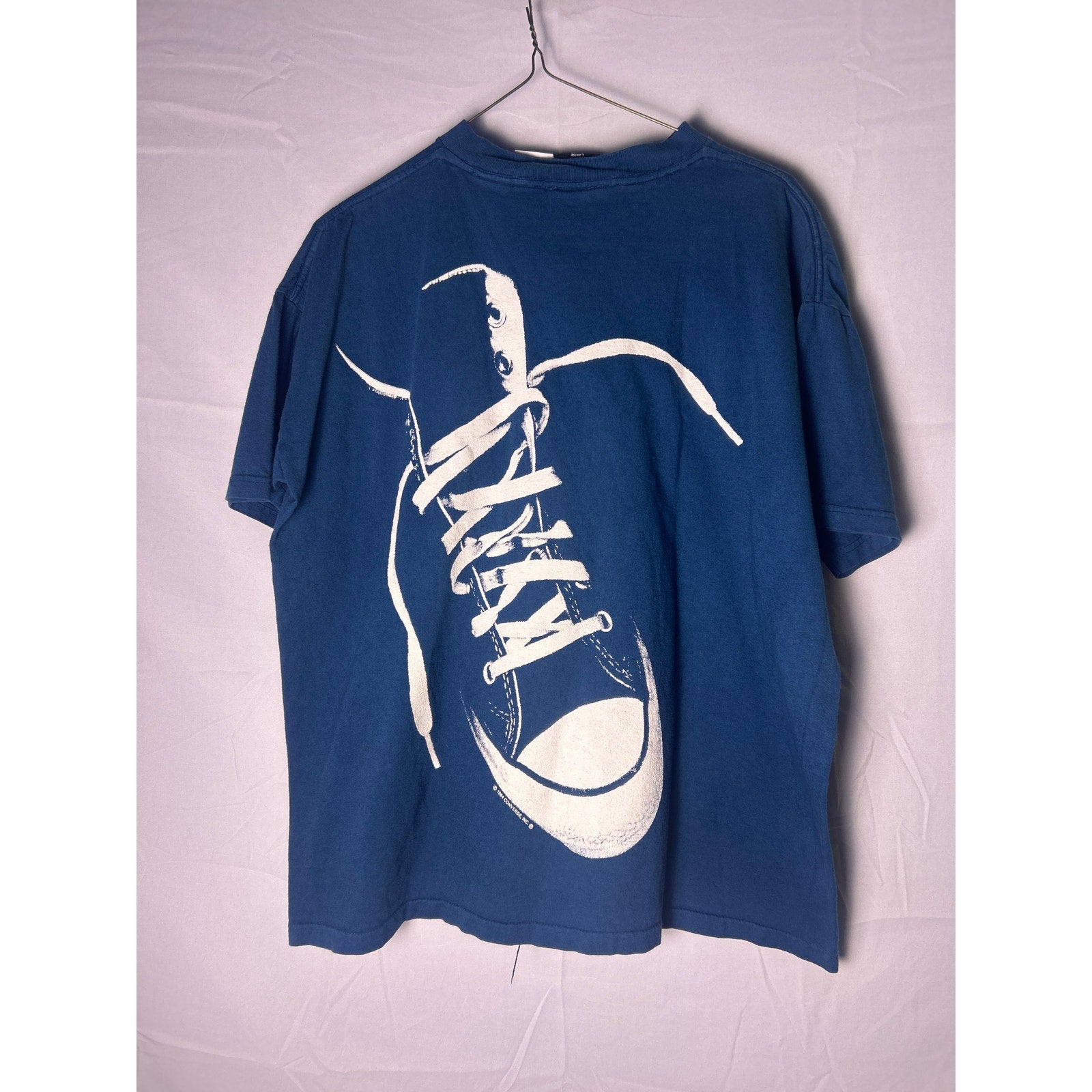 Vintage '94 Converse All Star Blue/Green Crew Neck Short Sleeve Shirt Mens Large