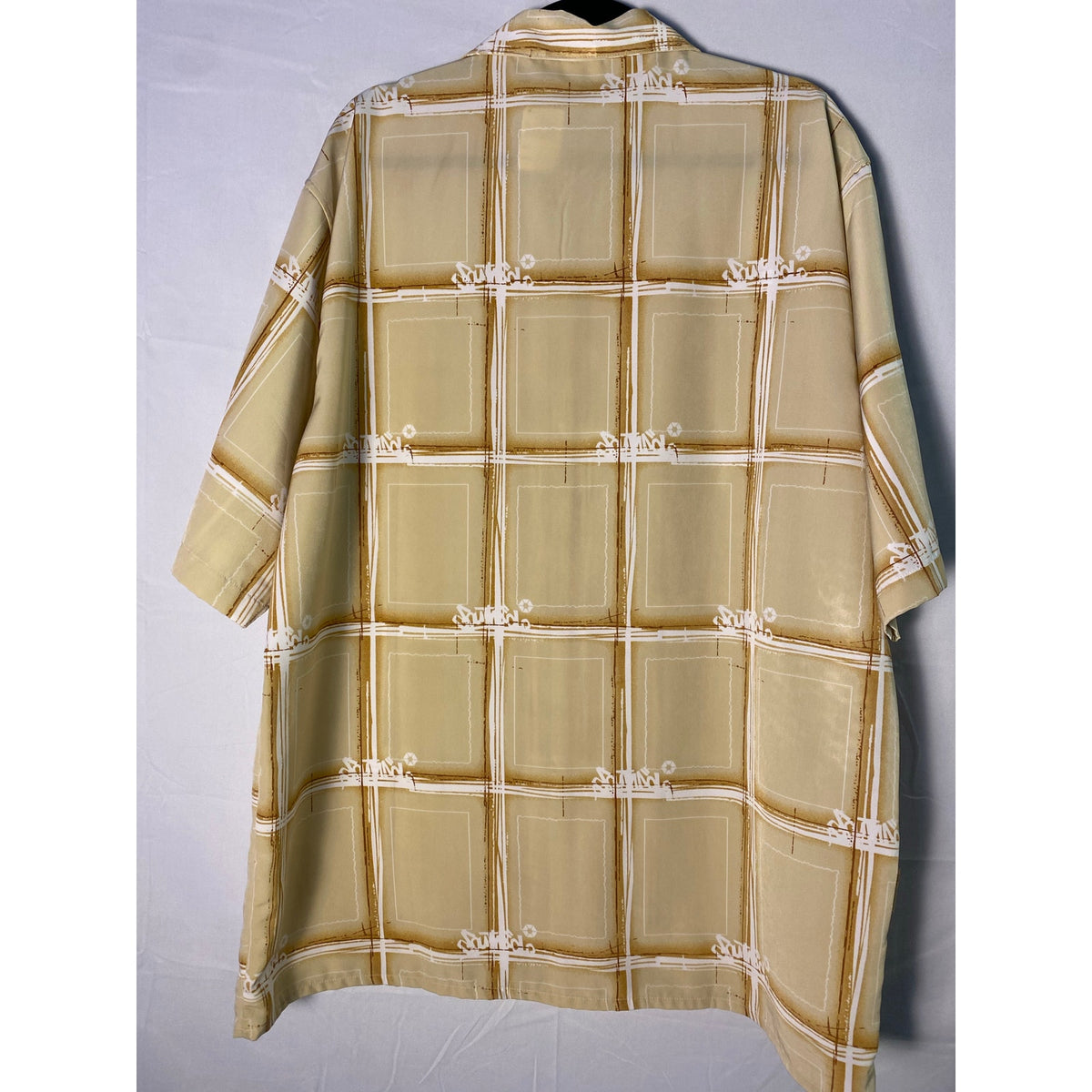 Vintage South Pole Tan White Hip Hip Y2K Streetwear Button Up Shirt Men’s Large