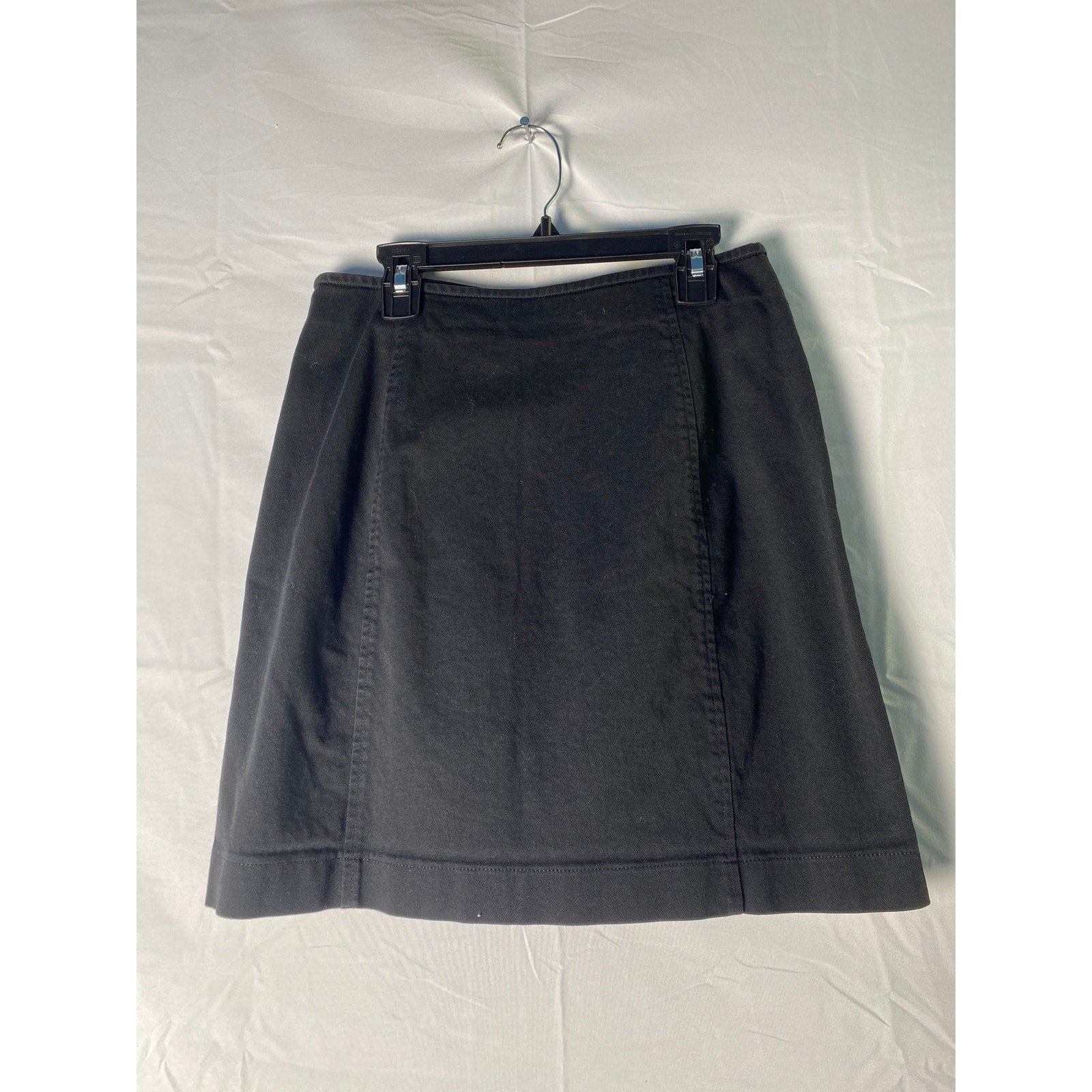 Vintage AT Denim 90's Straight Pencil Black Denim Mini Skirt Women's Size 6