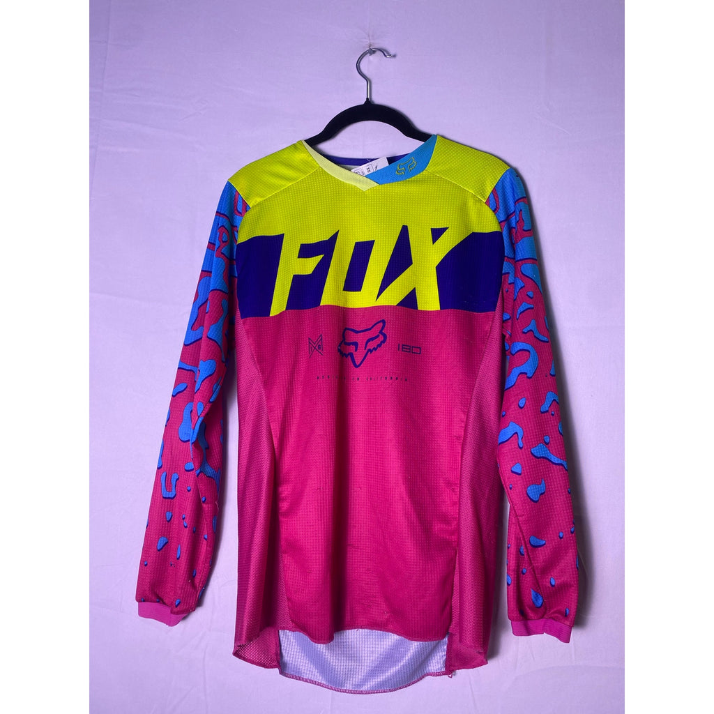 Fox Racing Motorcross 180 Jersey Purple Pink Yellow Blue Neon Long Sleeve Small